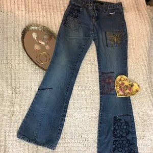 mary-kate and ashley embroidered jeans